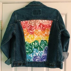 Oversized Custom Painted Denim Jacket